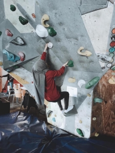 An der Kletterwand